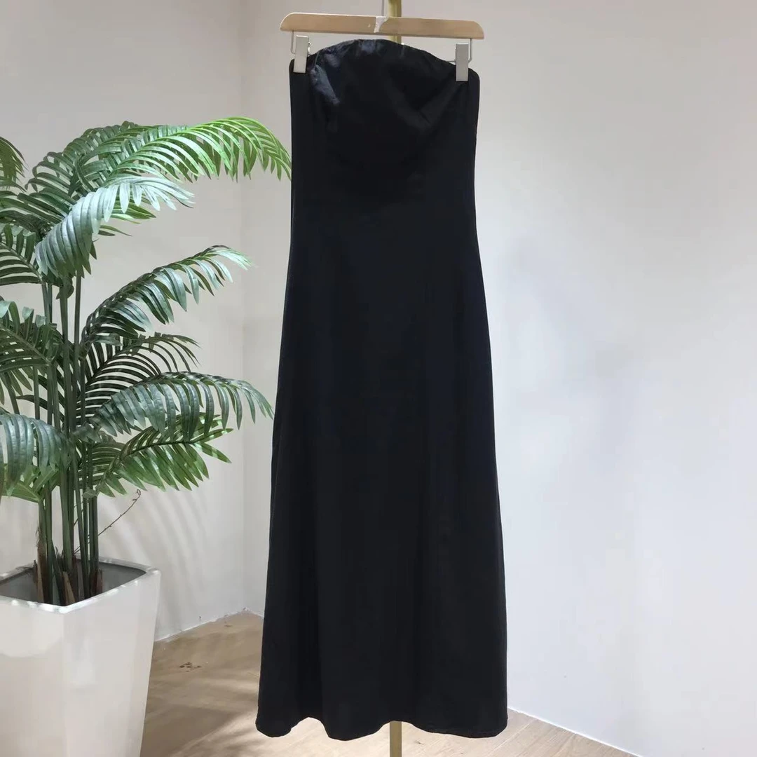 AB843抹胸气质长裙女2025夏新款显身材公主裙高级感礼服连衣裙