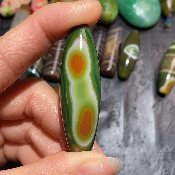 狼***哥玛瑙/玉髓合金颈饰