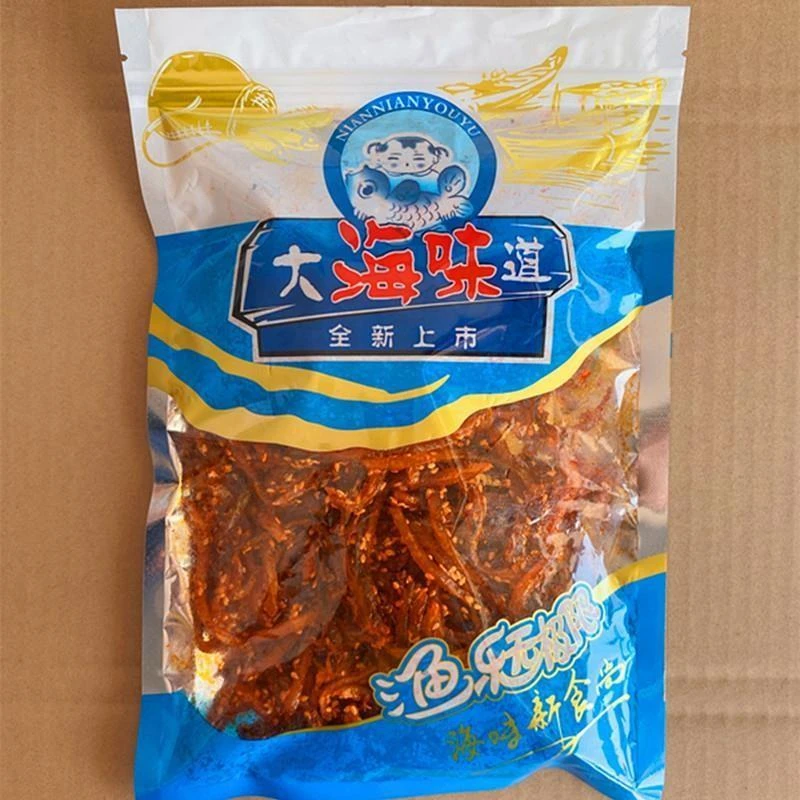 大海味道香辣鳗鱼丝芝麻香甜辣海鲜零食儿童网红散装小鱼干