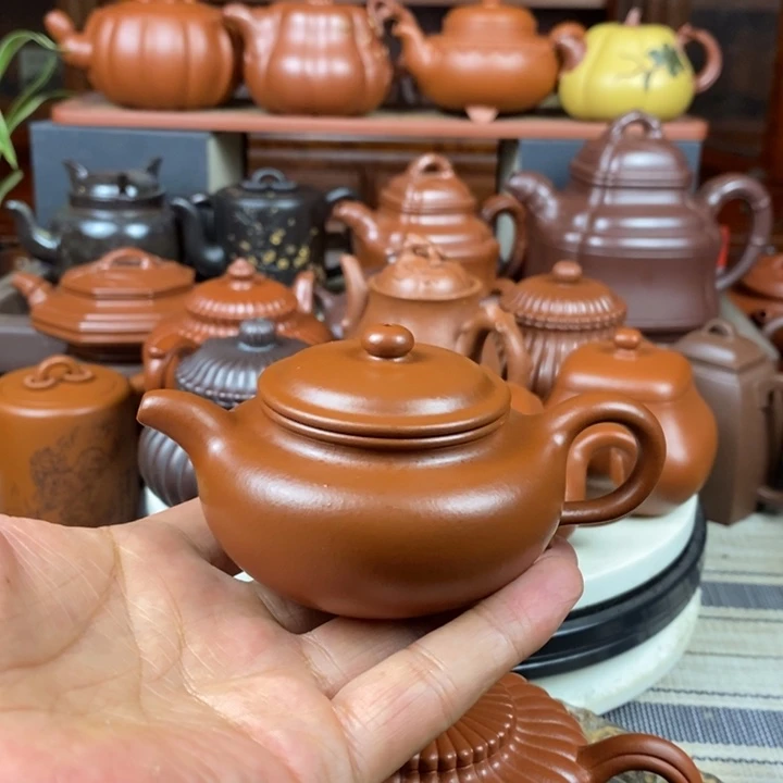 茶壶紫砂全手工仿古130cc原矿赵庄朱泥特价
