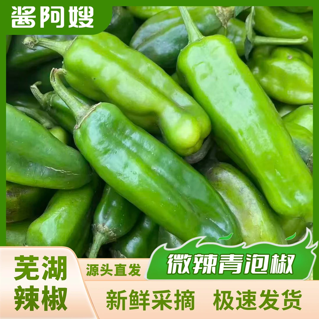 芜湖江北-新鲜采摘青辣椒口感脆嫩青泡椒可做辣椒酱农家自种