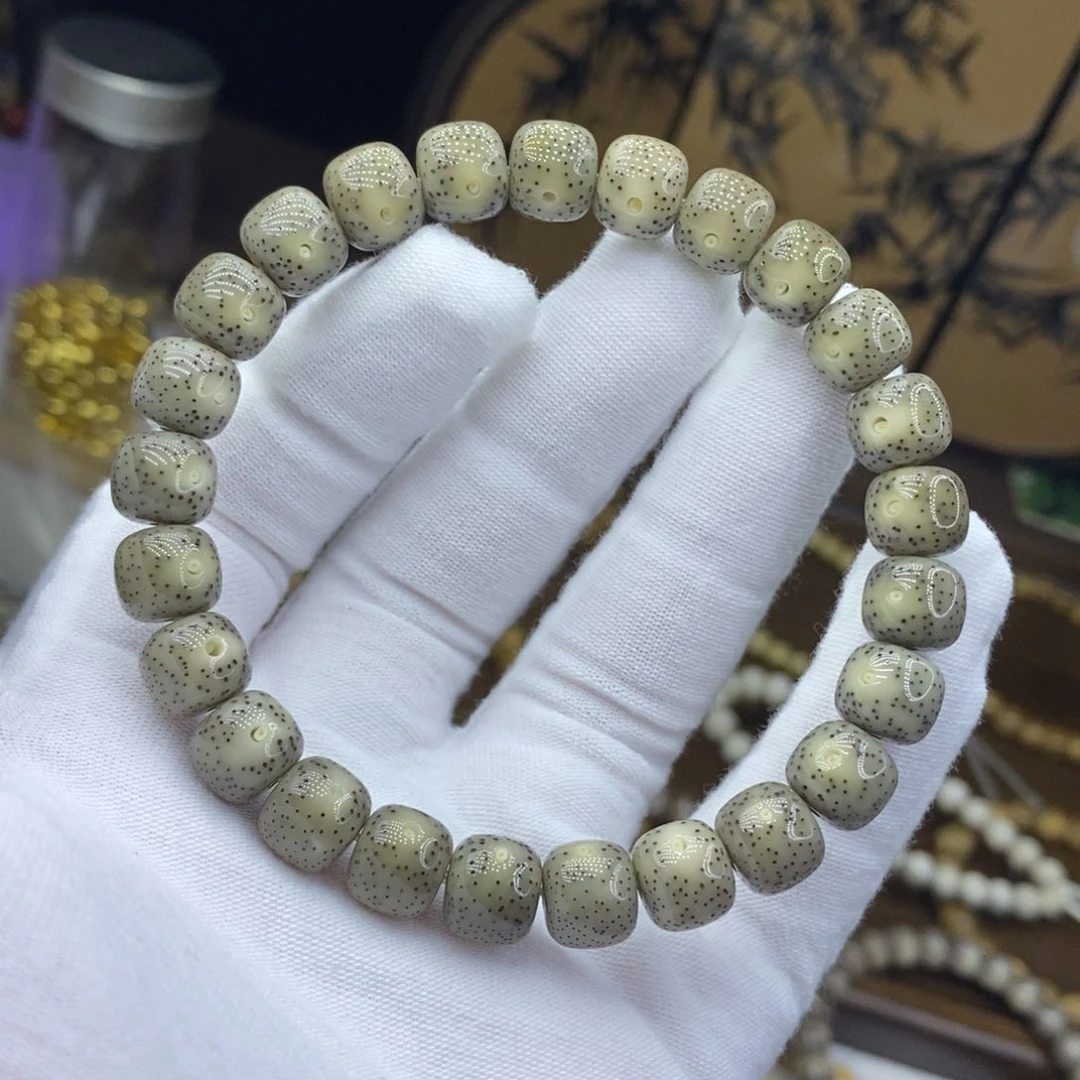 手串星月菩提9.5/8.5糯白留白月朗星稀无烟花