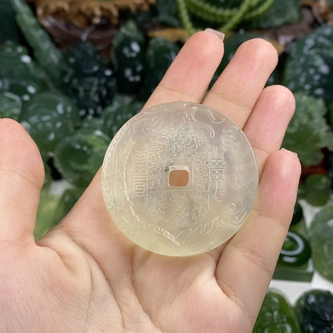 岫玉未镶嵌挂件挂件