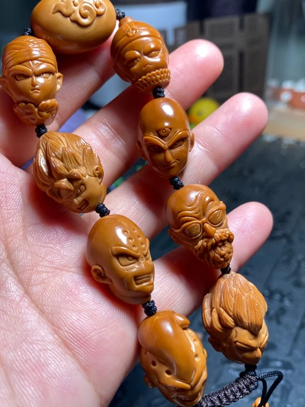 童年回忆【七龙珠】个性橄榄核手工雕刻文玩手串