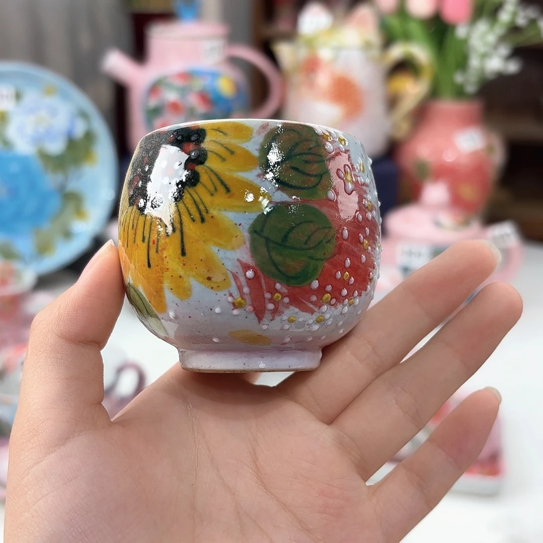 景德镇手绘高温釉下彩陶瓷茶具