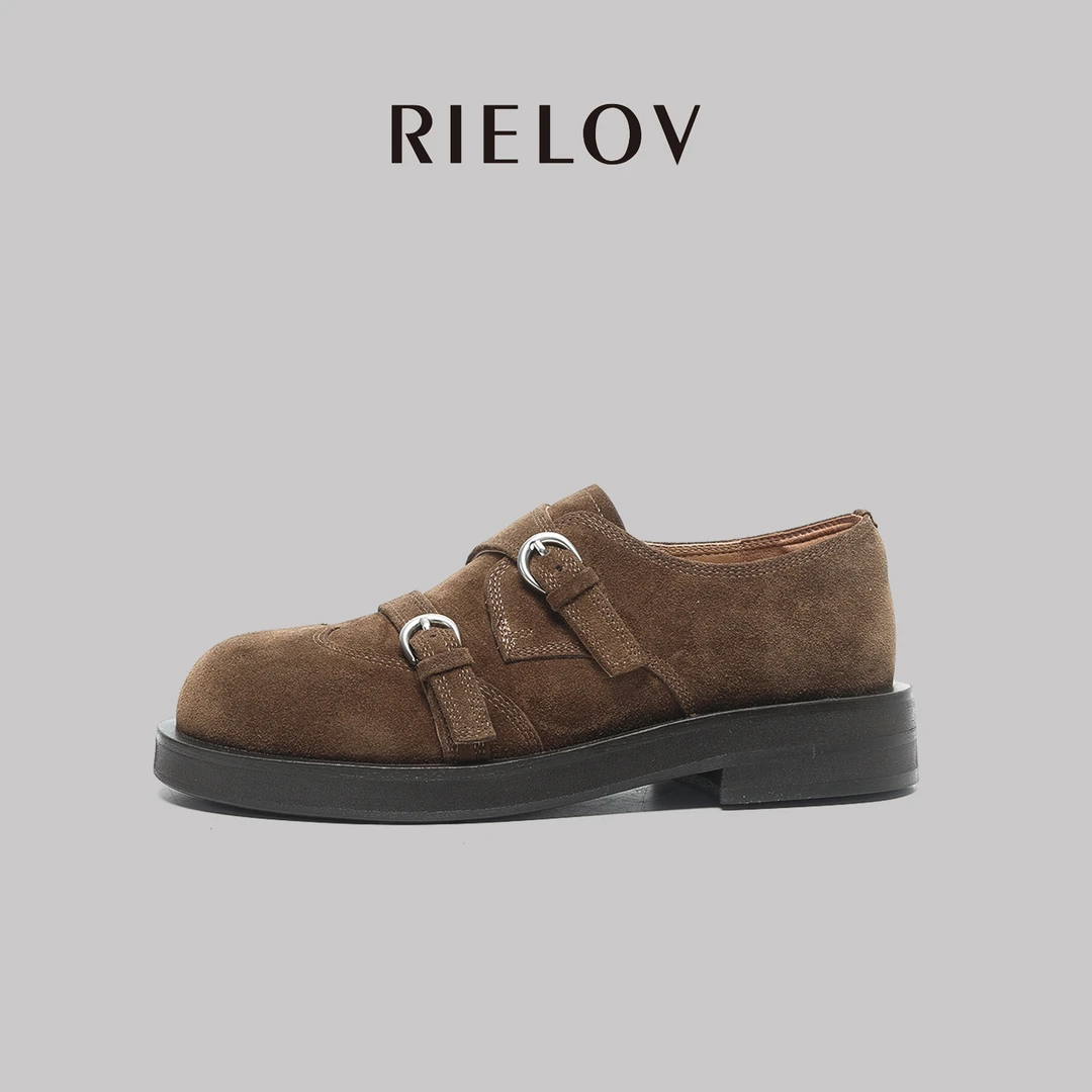 RIELOV【茜茜】增高3.5cm时尚潮流百搭女士乐福鞋1639