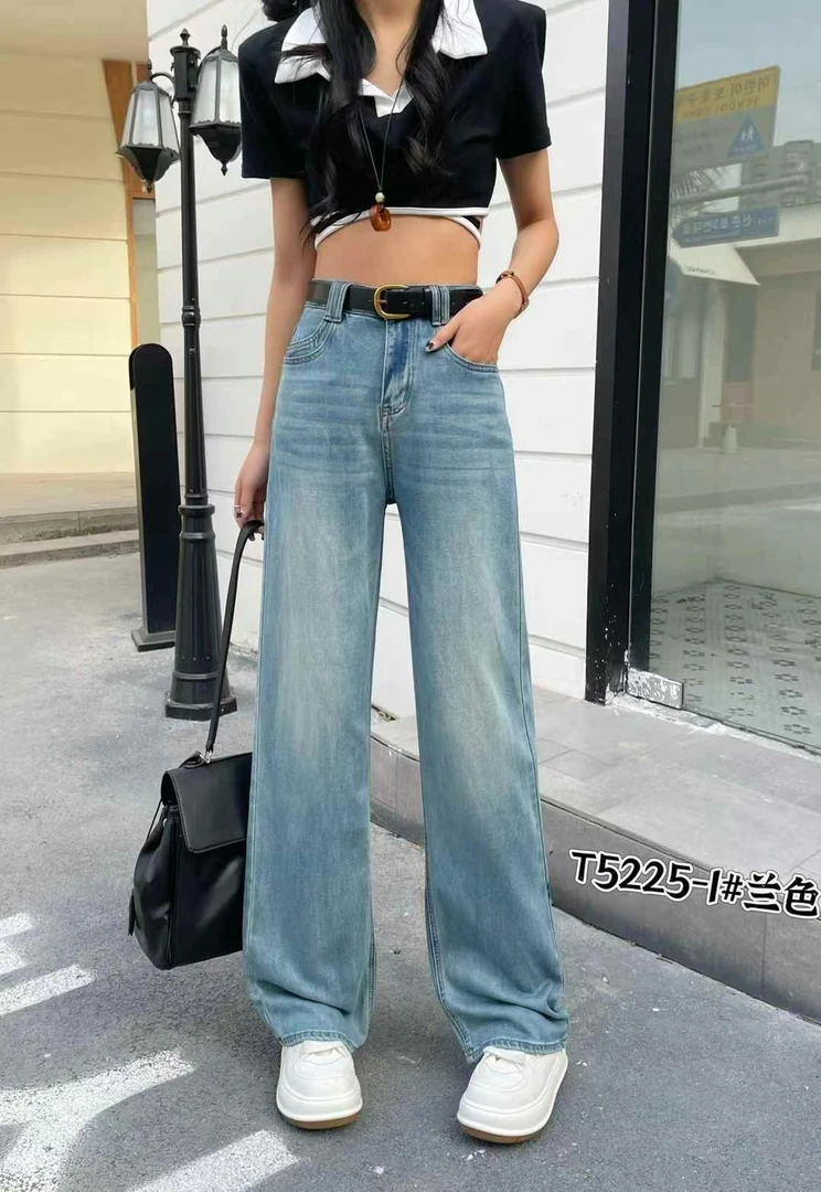 正价窄版阔腿裤无弹力