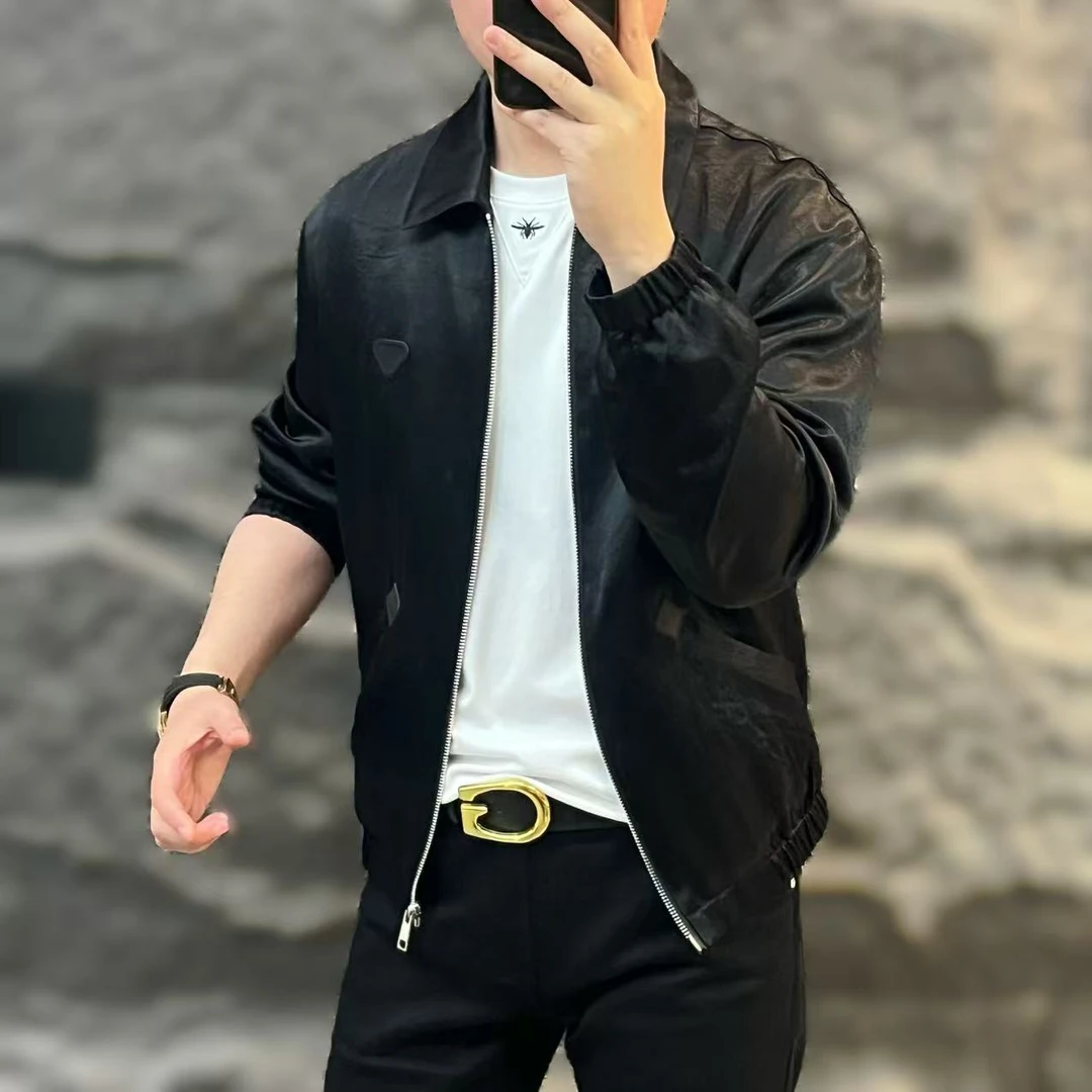 新款高端男士男装潮流百搭时尚个性春秋透气休闲夹克5115