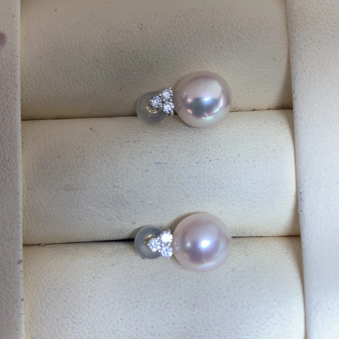 海水珍珠耳饰18K金镶嵌