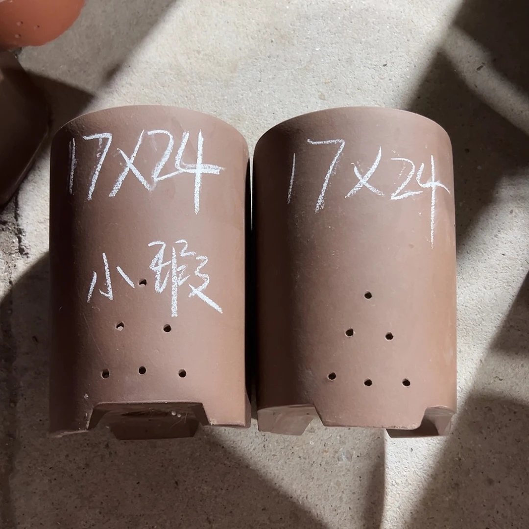 紫砂花盆宜兴紫砂花盆2只