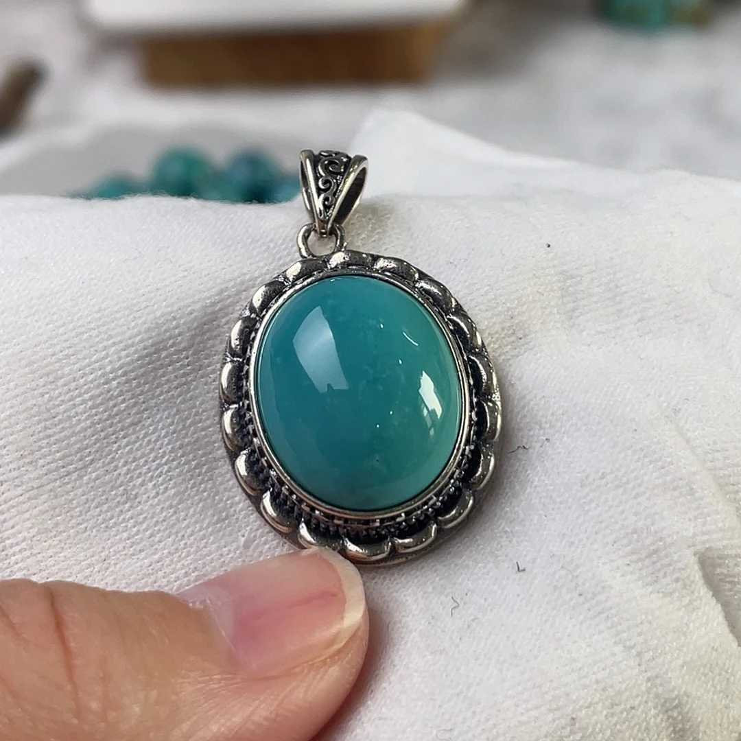 绿松石银S925镶嵌配饰