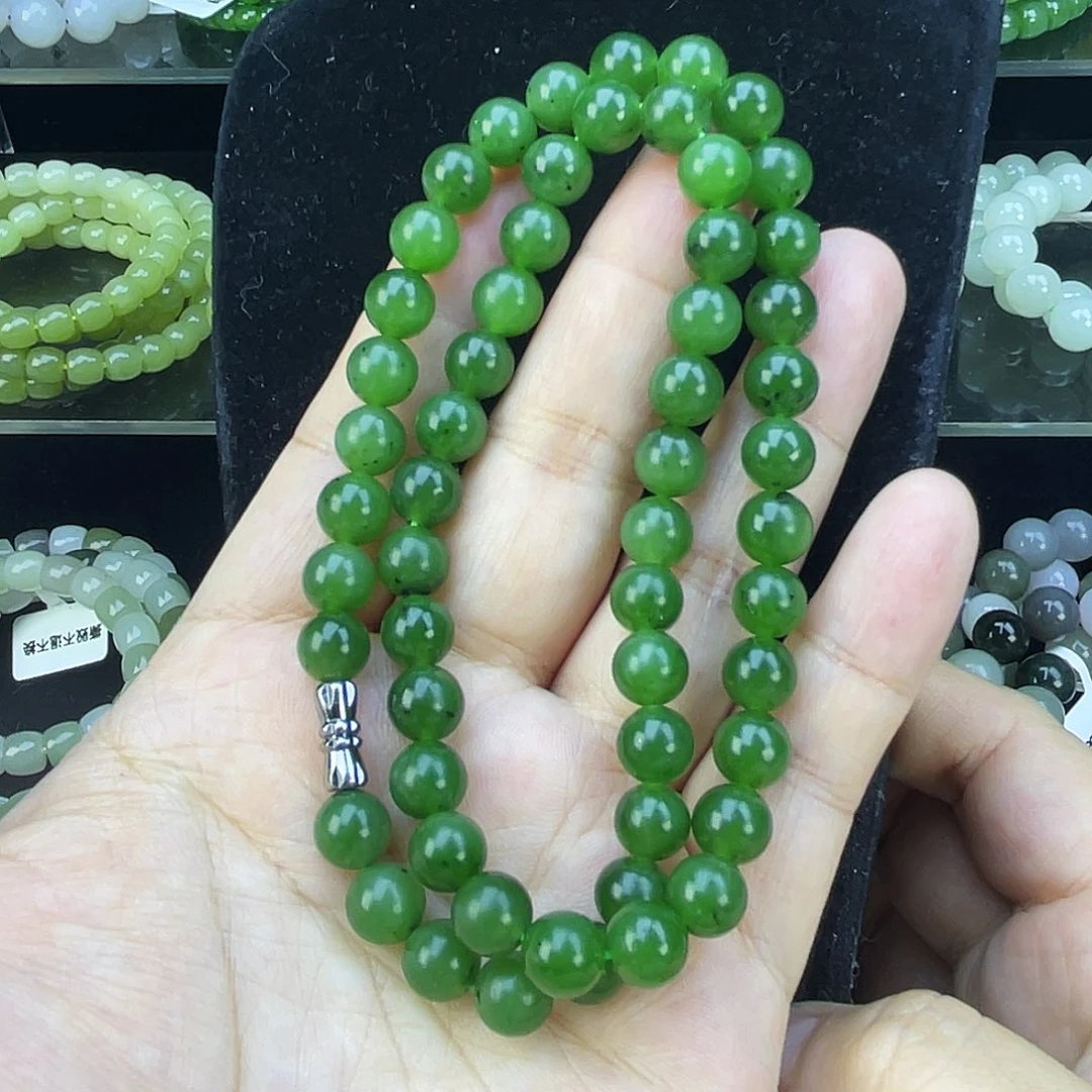 和田玉（碧玉）未镶嵌手链