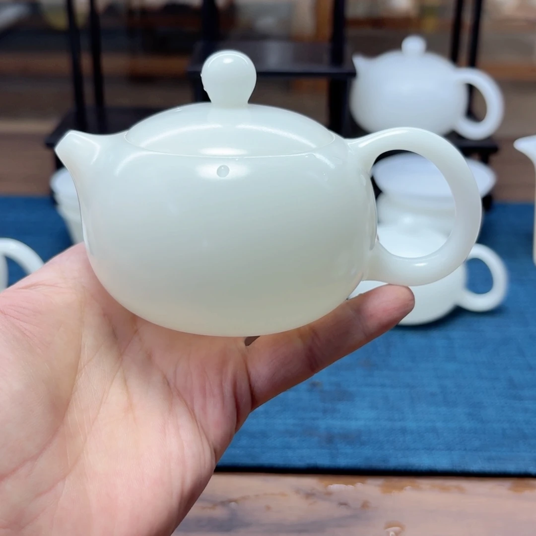 厚胎素烧璞玉冰种玉瓷茶具工厂