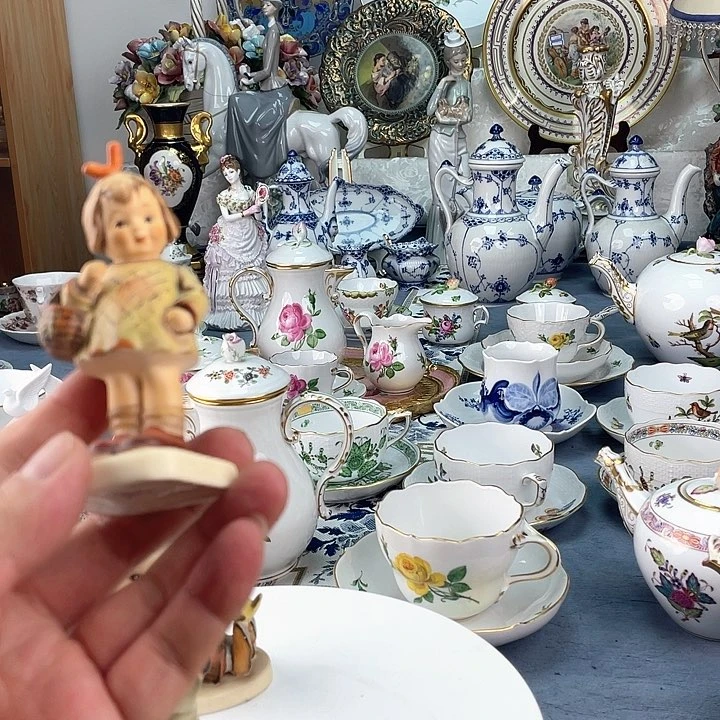 中古欧瓷瓷器小房子