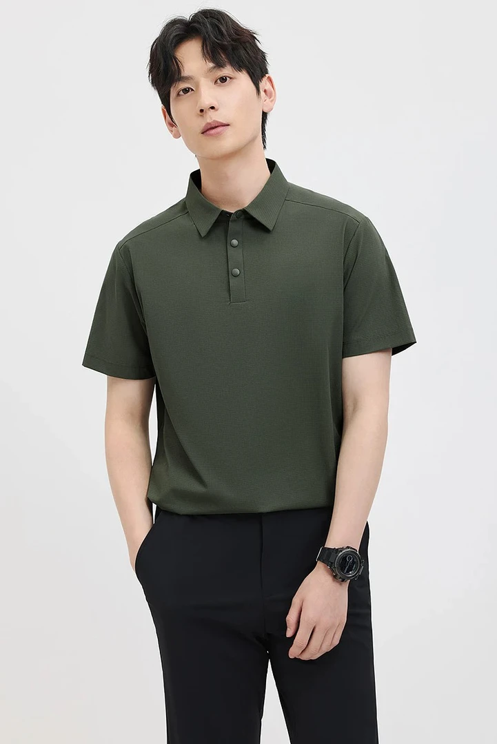 696A 男装Polo衫2025春夏新款商务简约时尚翻领短袖