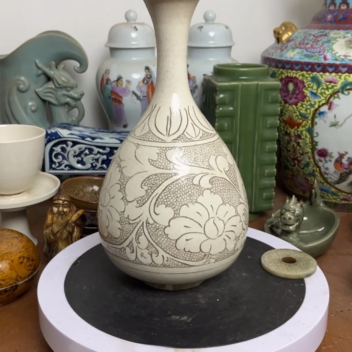紫砂花瓶瓷器瓷器