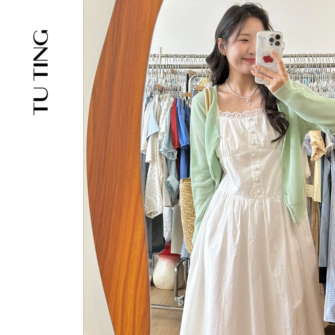 219#法式长裙吊带拉链夏季无袖连衣裙显瘦气质设计感裙子温柔复古