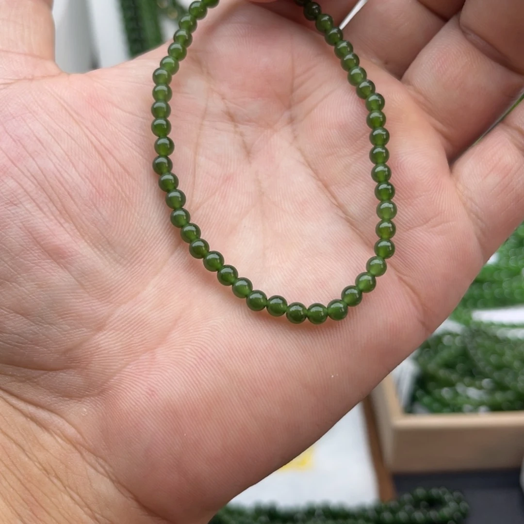 手链未镶嵌和田玉（碧玉）