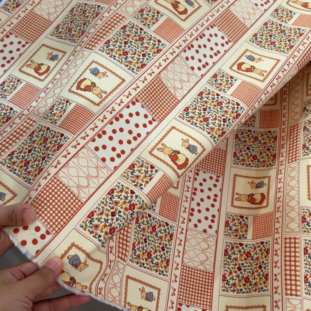 棉一米价纯棉提花格子细帆布1.5宽果子B