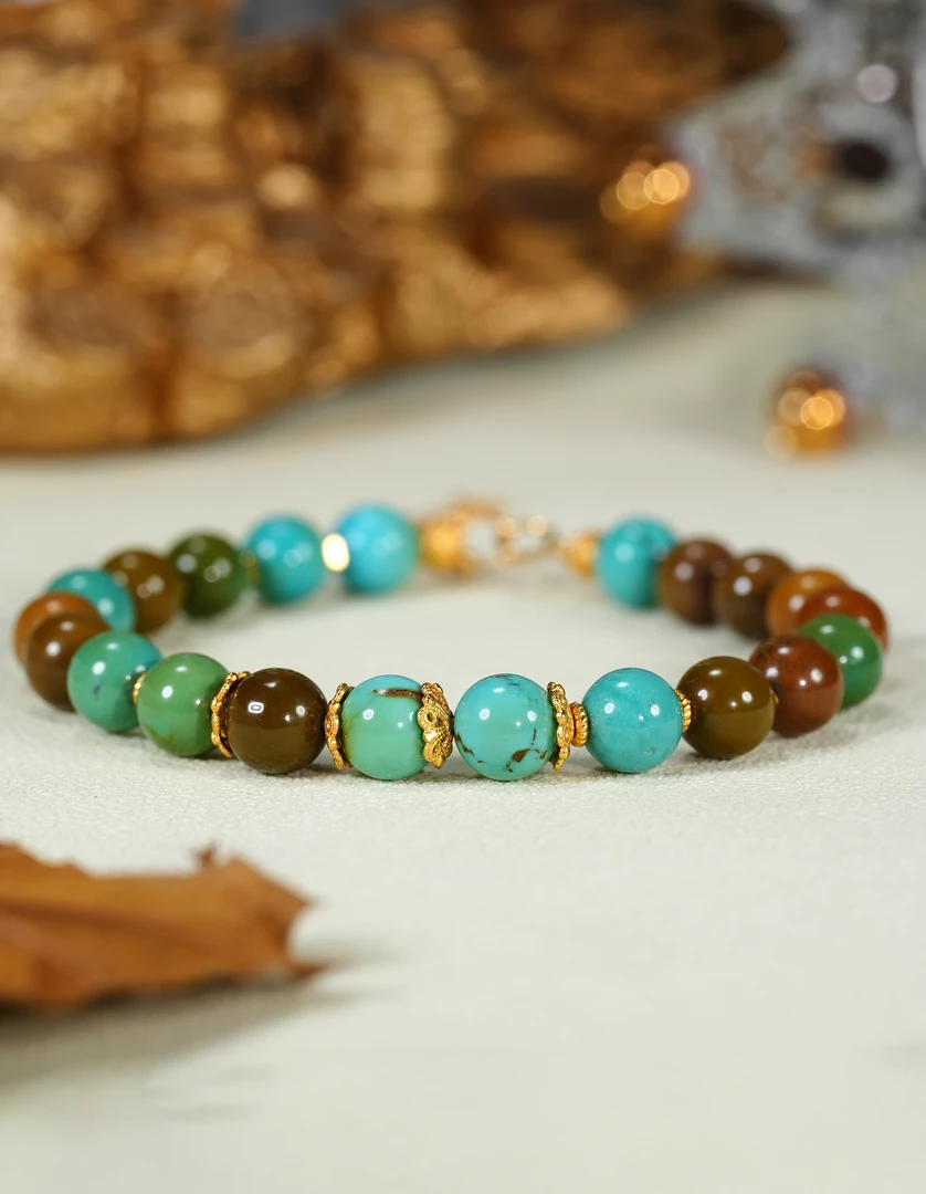 【婧婧精选】臻品 · 原矿绿松糖果圆珠DIY手串 多样性发