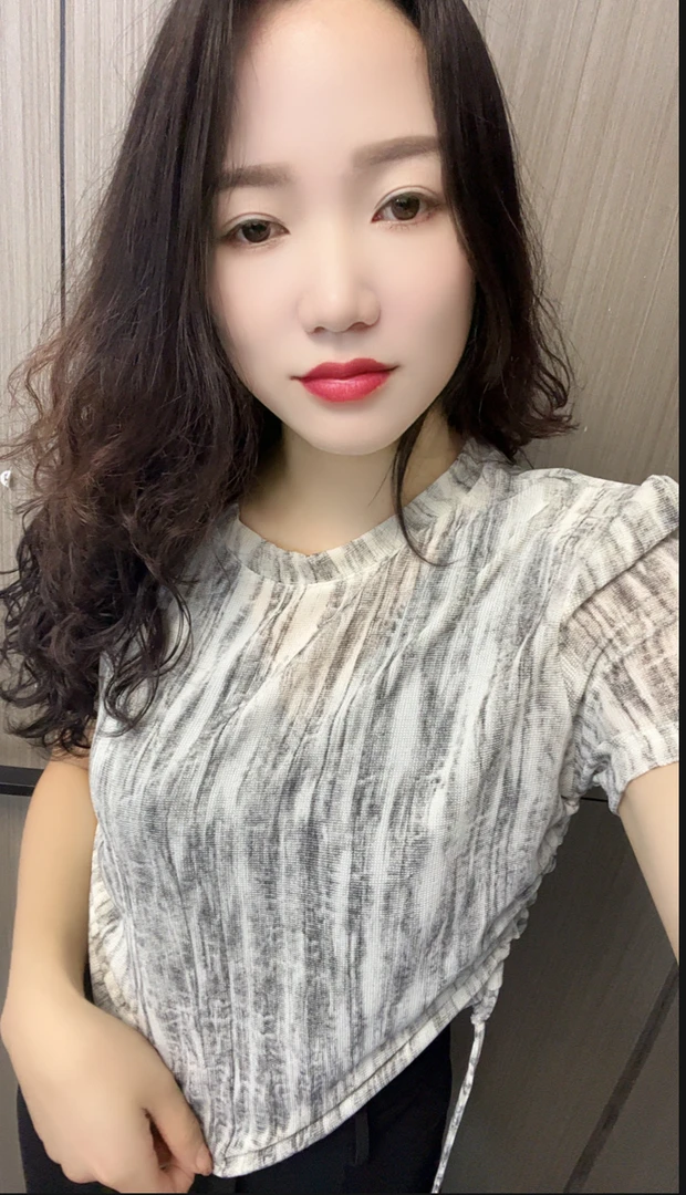 短款常规链条杂志风小众圆领半袖韩版T恤短袖扎染