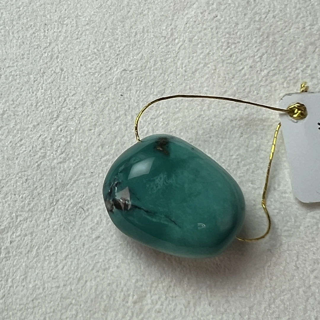 充填绿松石绿松石随形水滴吊坠