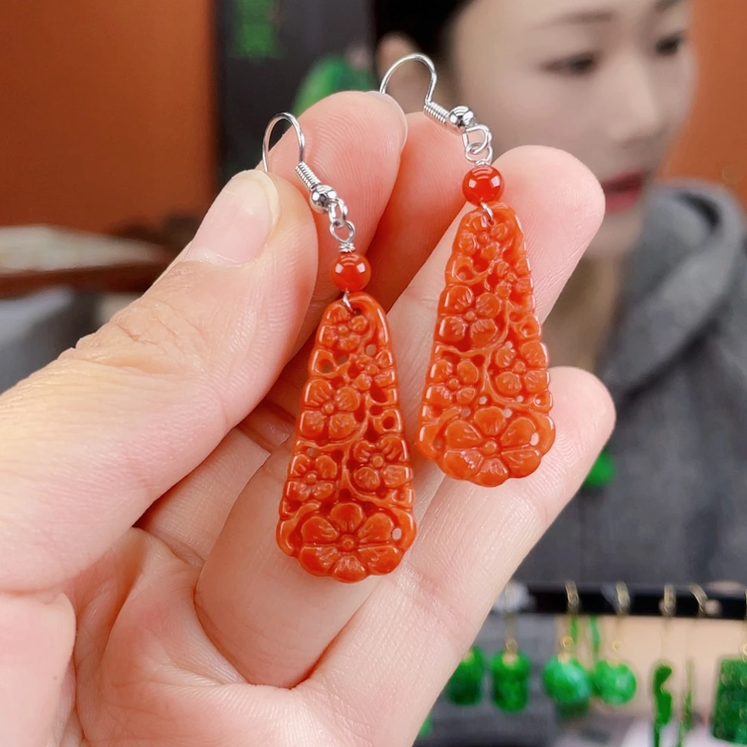 翡翠未镶嵌耳饰饰品