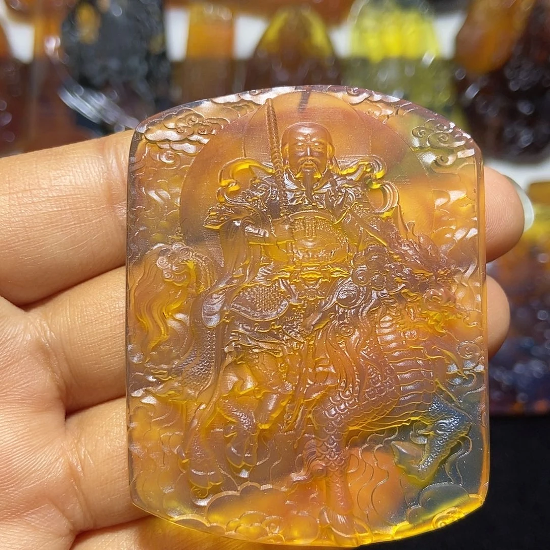 琥珀未镶嵌颈饰缅甸天然琥珀吊坠