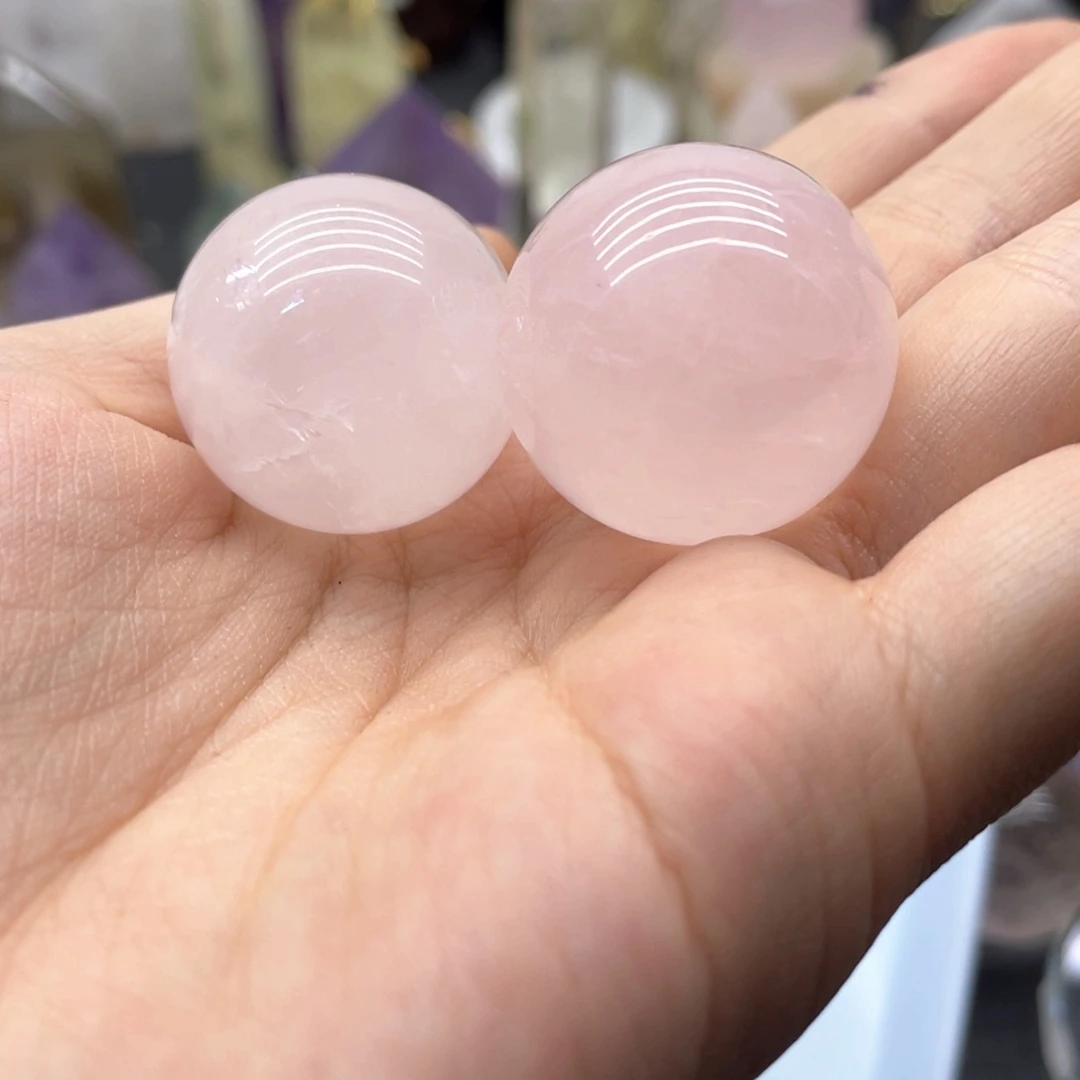 20未镶嵌水晶你**己粉水晶球