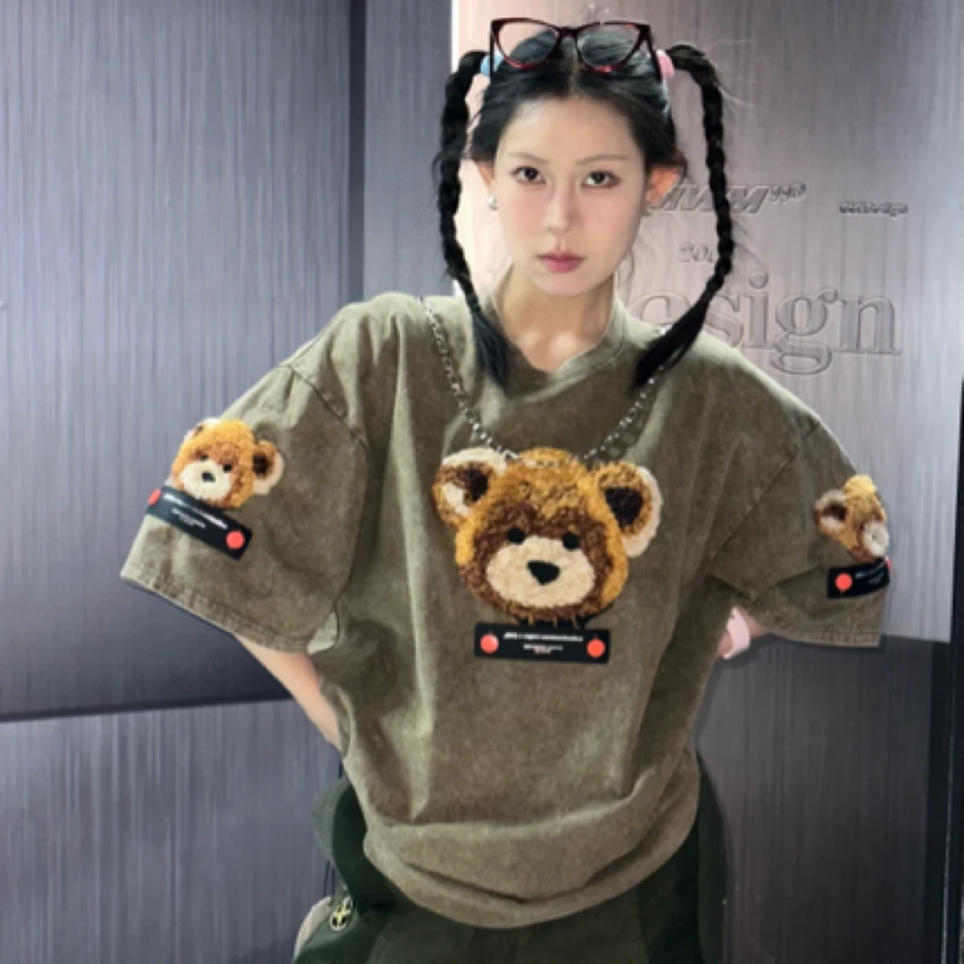 OOXOO潮汇｜JT大熊头水洗短袖男女同款