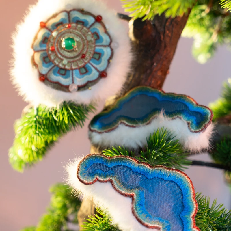 锦瑟衣庄 百事吉头饰披云套组