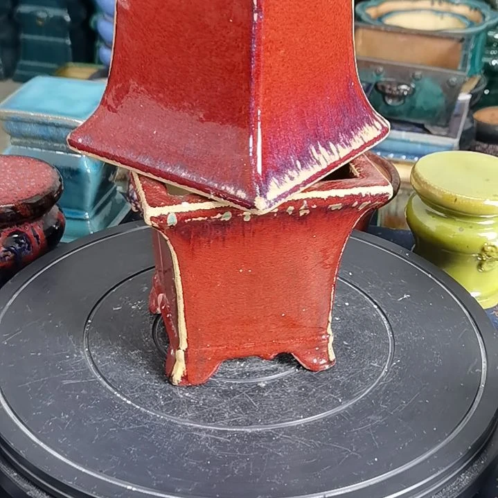 石湾花盆默认微瑕一对