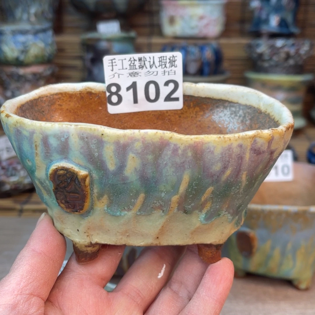 手工花盆默认瑕疵完美者勿拍