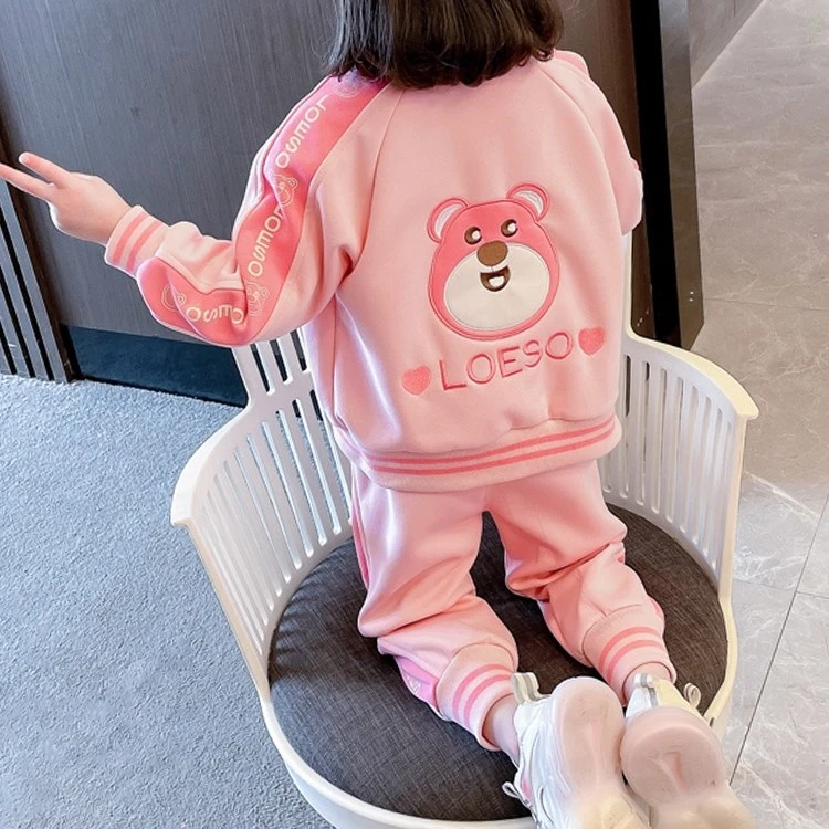 8830女童棒球服套装新款洋气女宝宝春秋季儿童休闲两件套网红韩版