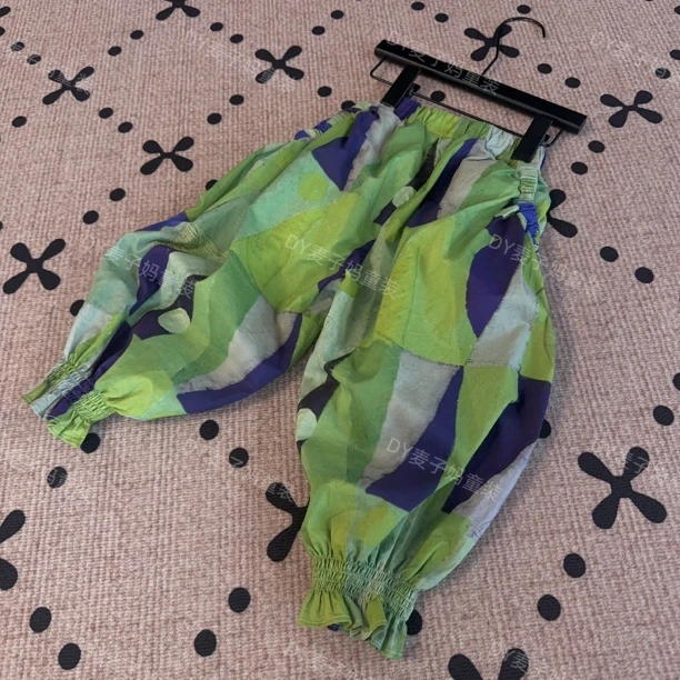 现货MZ.儿童夏季新款时髦小众纯棉百搭束腿休闲防蚊裤1754