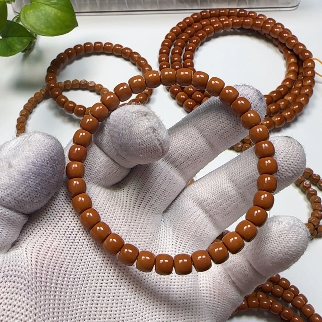 橄榄核手串/手链老挝核尖单圈6.6