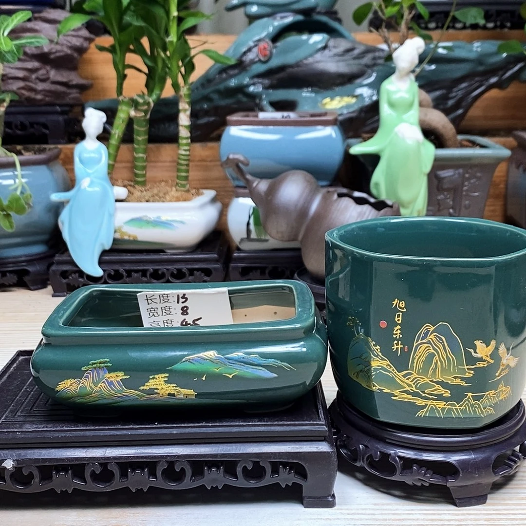 紫砂花盆陶瓷艺术