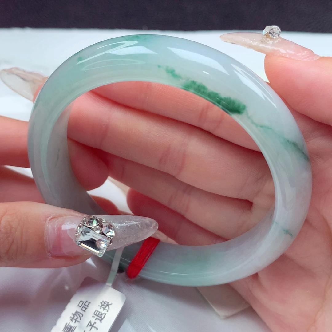 翡翠手镯未镶嵌天然缅甸翡翠A货手镯 21号