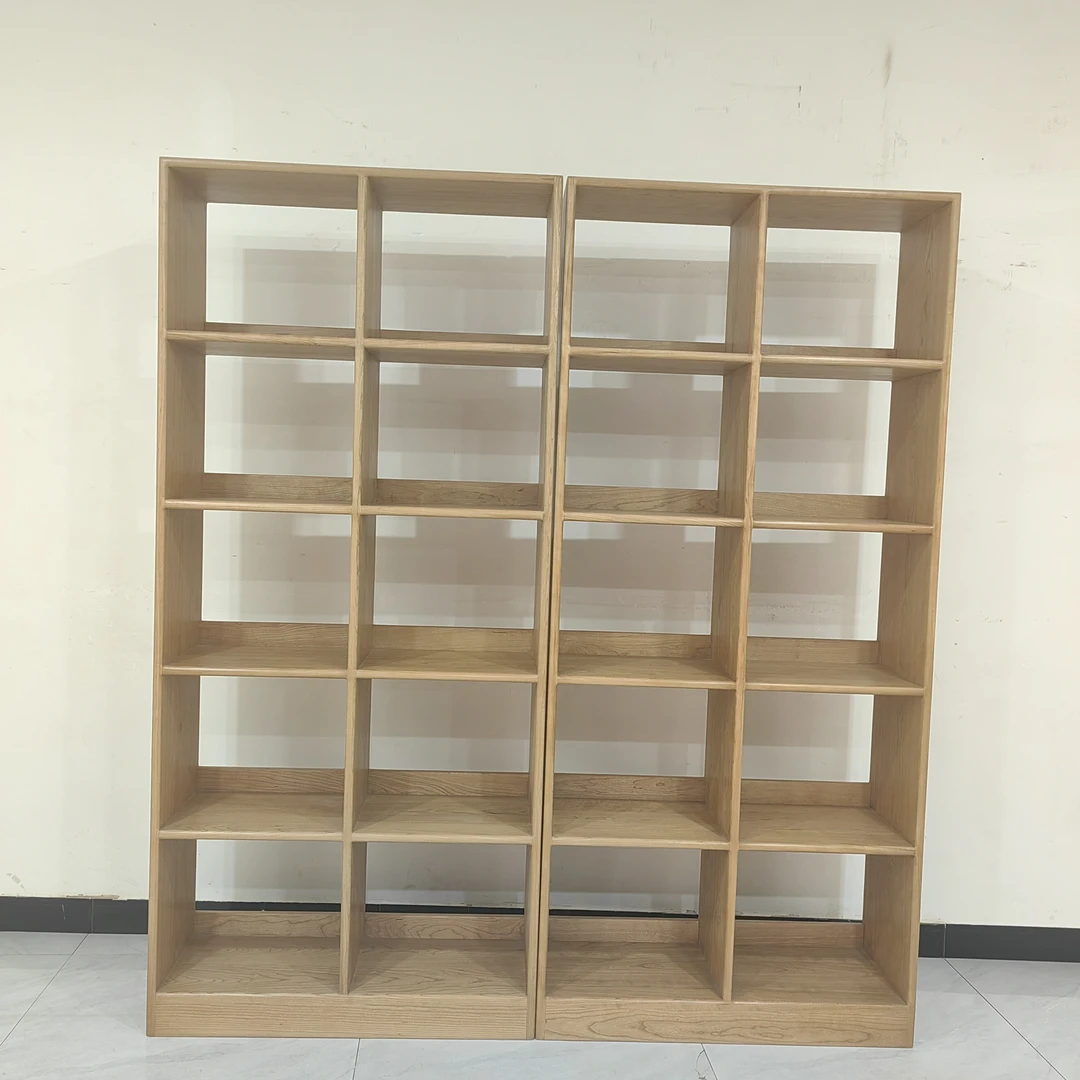 明时A23樱桃木无背板书架（单件）90*35*200