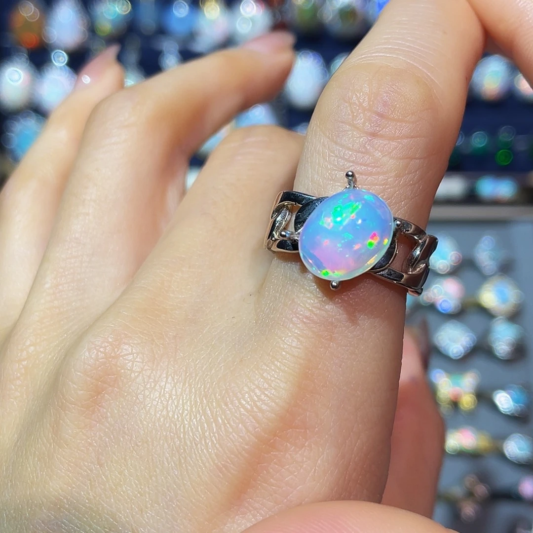 欧泊银S925镶嵌戒指