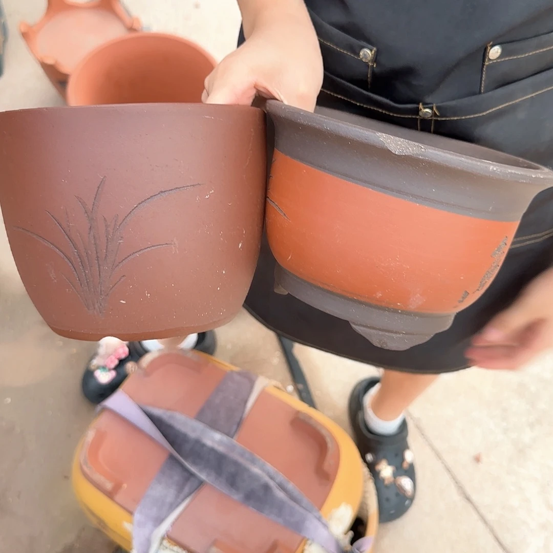 紫砂花盆瑕疵口径口径