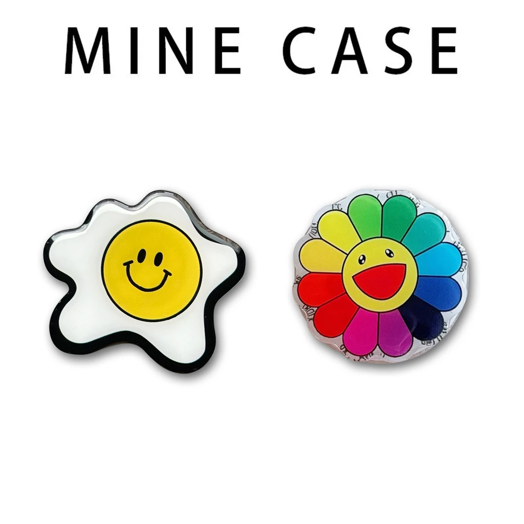 新款【彩色ins太阳花可爱笑脸蛋黄】强力磁吸气囊支架