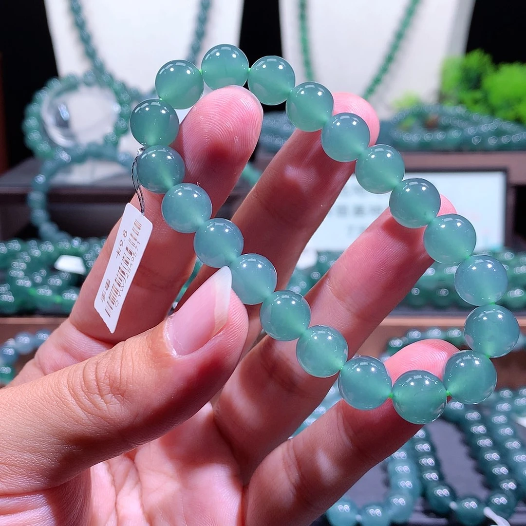 翡翠未镶嵌手链天然a货翡翠手串9.8