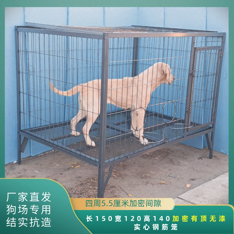 加密款室外实心钢筋狗笼大型犬狗场必备加粗加固钢筋焊接超强承重