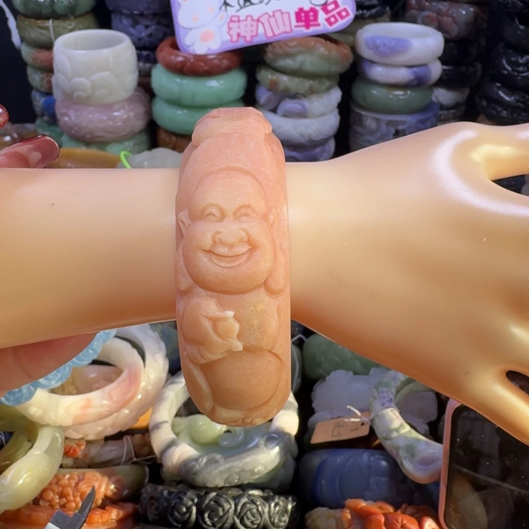 石英质玉（佘太翠）未镶嵌手镯33，57，微瑕不退换