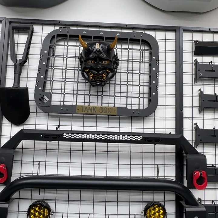 刘****因侧窗机甲网左边加恶魔面具加后视镜保护罩加框雨眉框