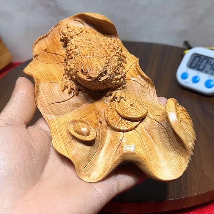 柏木我**良崖柏手工雕刻呱呱
