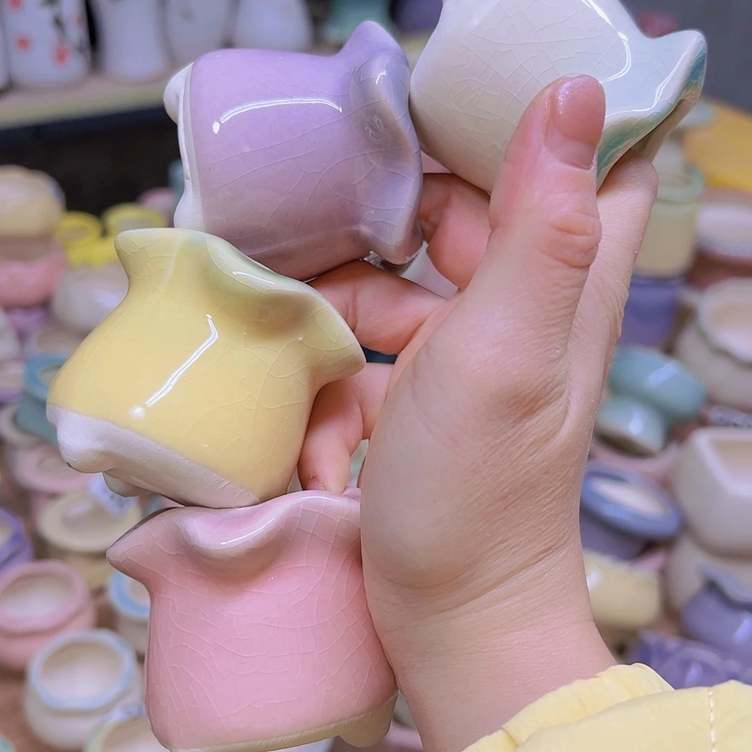 红陶陶瓷花盆当场满12包邮