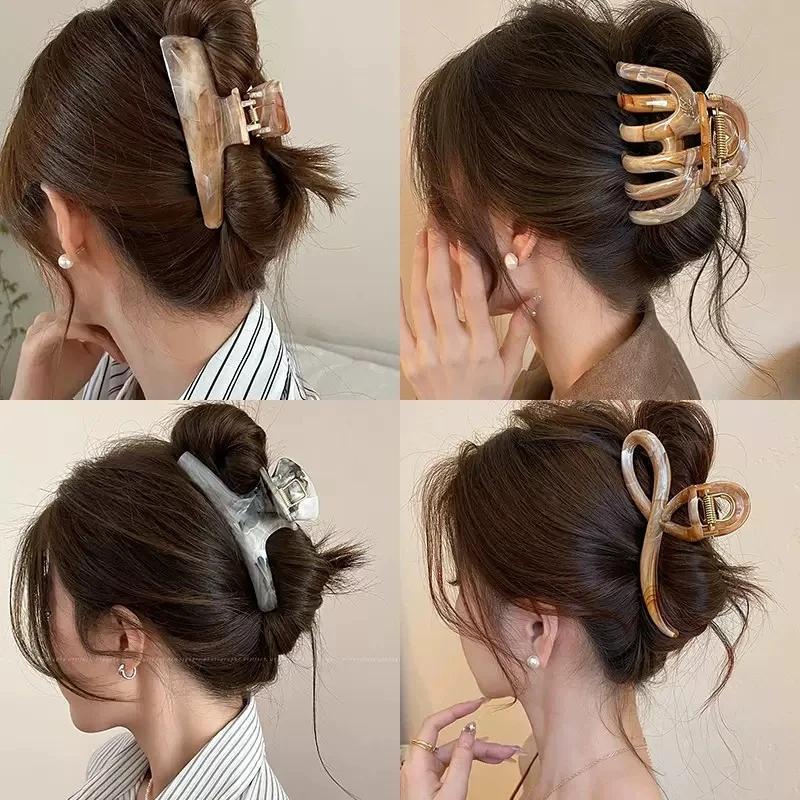 2025网红新款百搭韩版法式气质轻奢优雅复古简约大抓夹抓夹ins