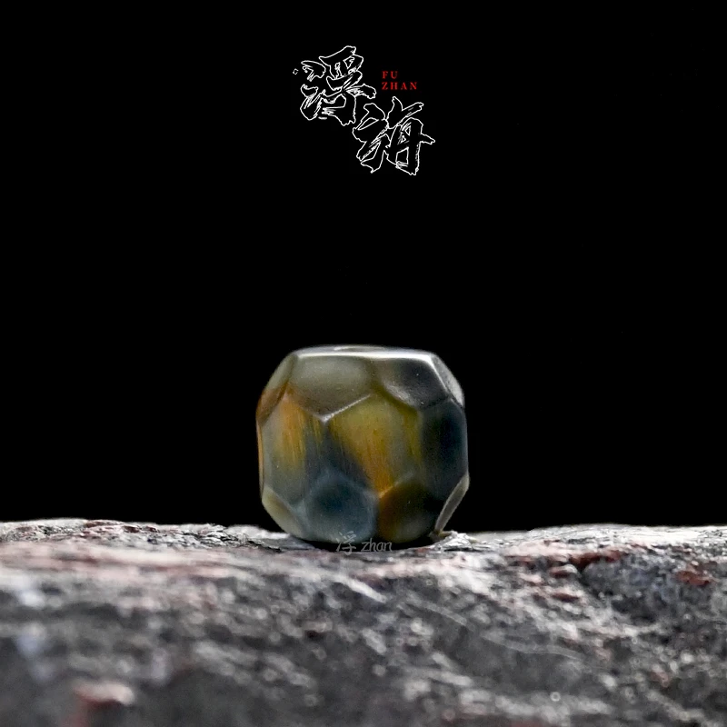 8/10/12MM梦幻虎眼深坑无相直切散珠文玩手串奶酪配饰配珠隔珠子